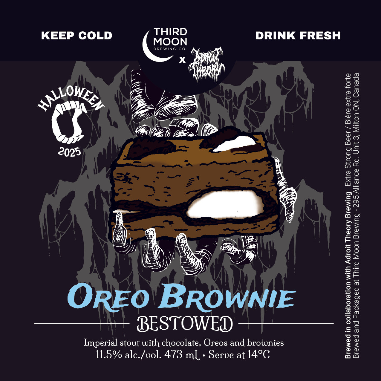 Imperial Pastry Stout - "Oreo Brownie Bestowed" 473mL can