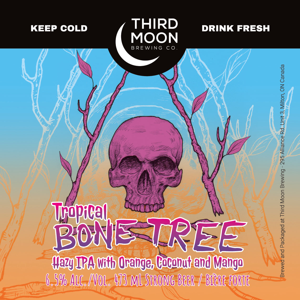 Hazy IPA - 4-pk of "Tropical Bone Tree" 473mL cans