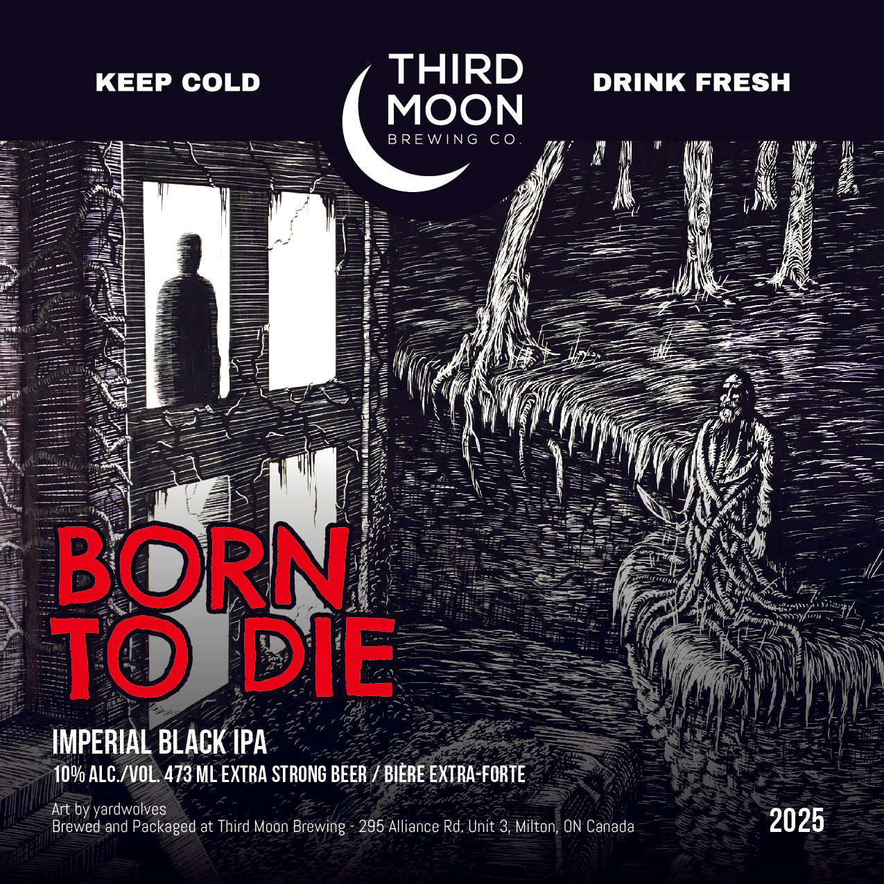Imperial Black IPA - "Born To Die" 473mL can