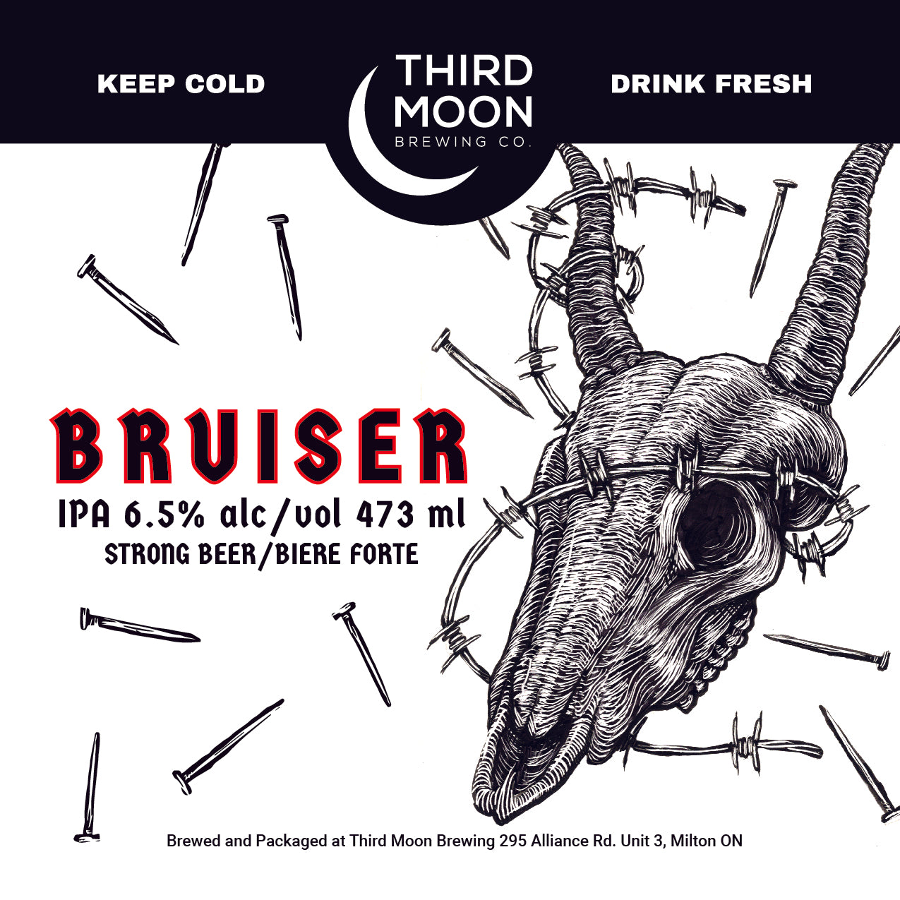 Hazy IPA - 4-pk of "Bruiser" 473mL cans