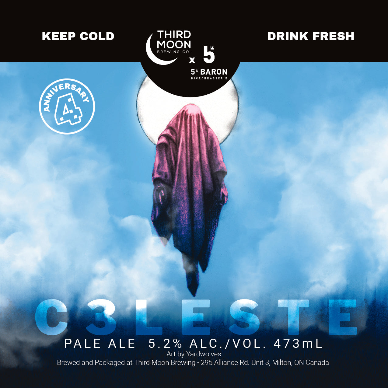 Hazy Pale Ale - 4-pk of "C3leste" tall cans