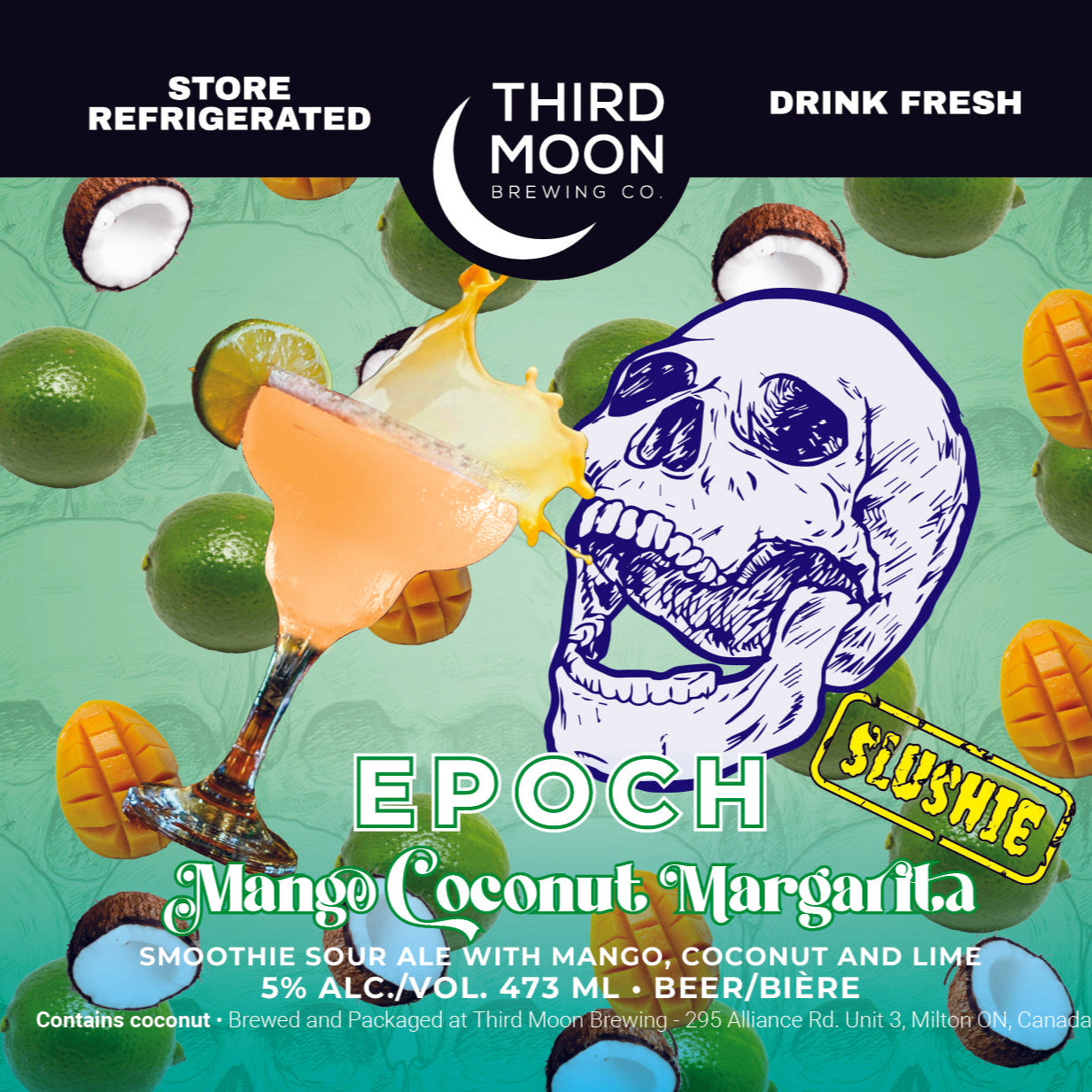 Fruited Smoothie Sour - Epoch (Mango Coconut Margarita) 473mL can