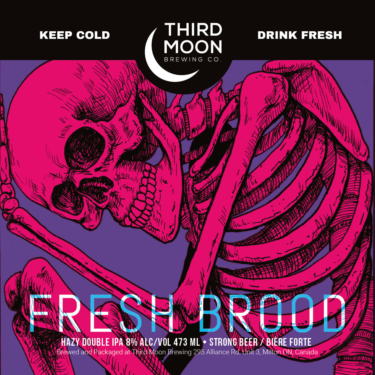Hazy DIPA - 4-pk of "Fresh Brood" 473mL cans