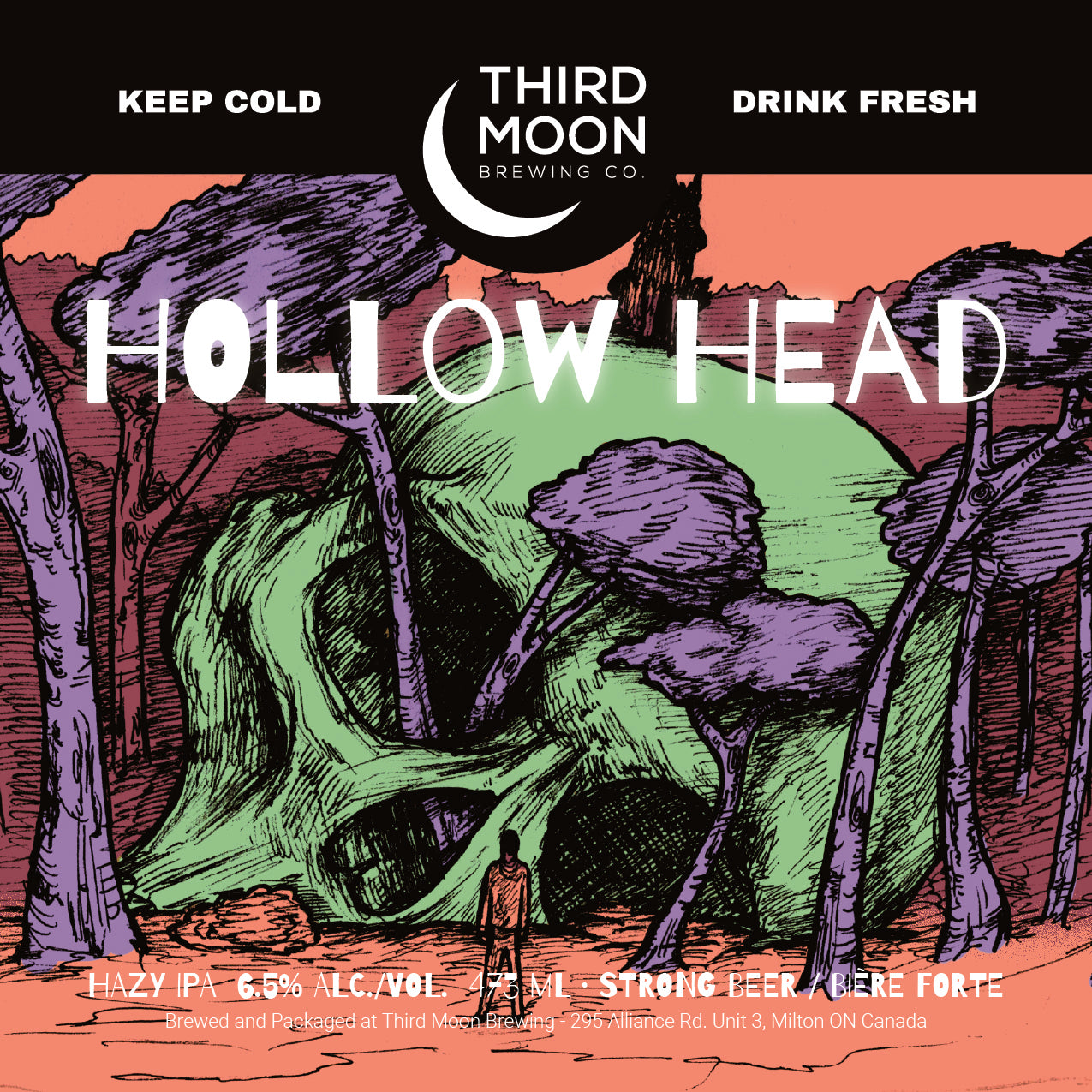 Hazy IPA - 4-pk of "Hollow Head" 473mL cans