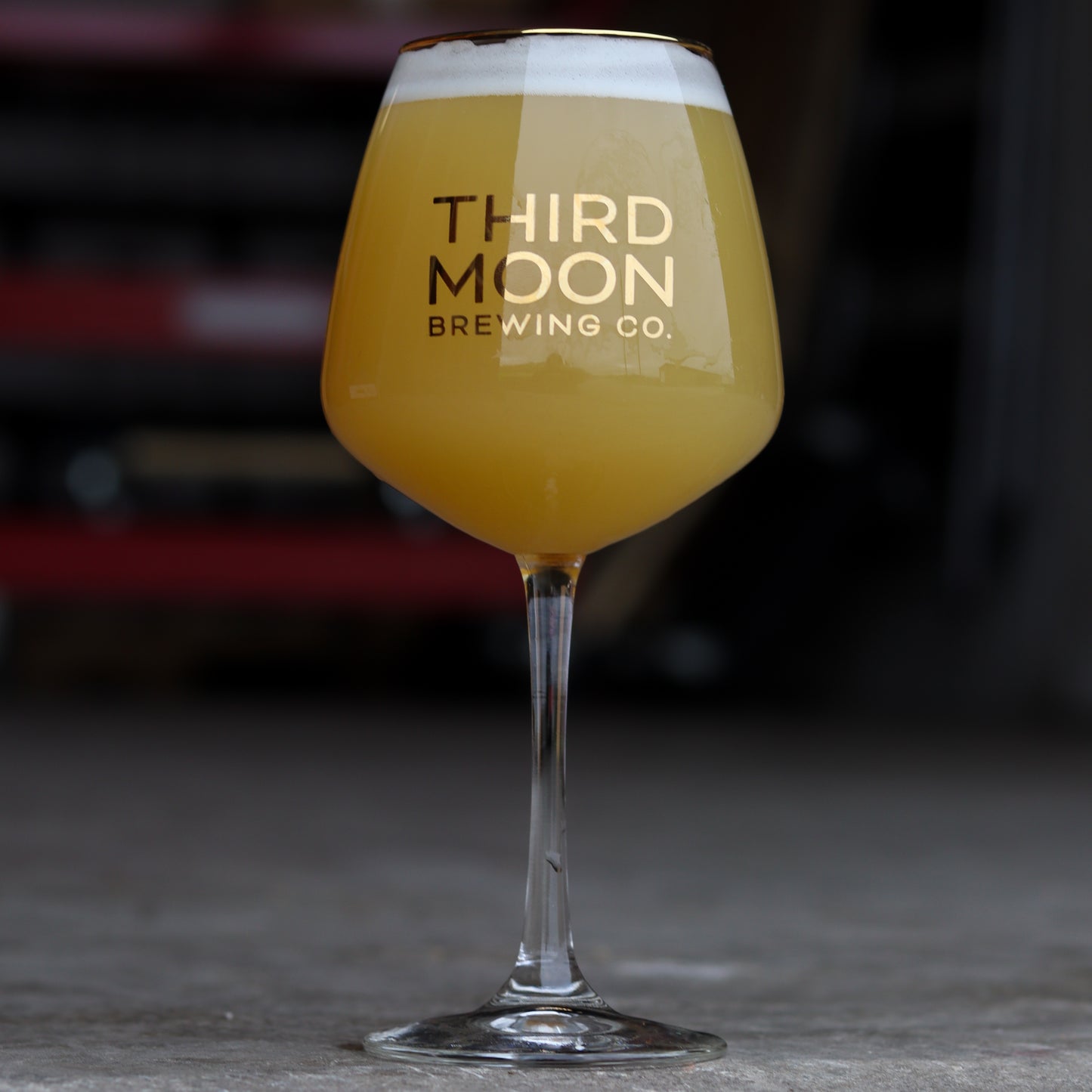 5th Anniversary Gold Stemmed Glass