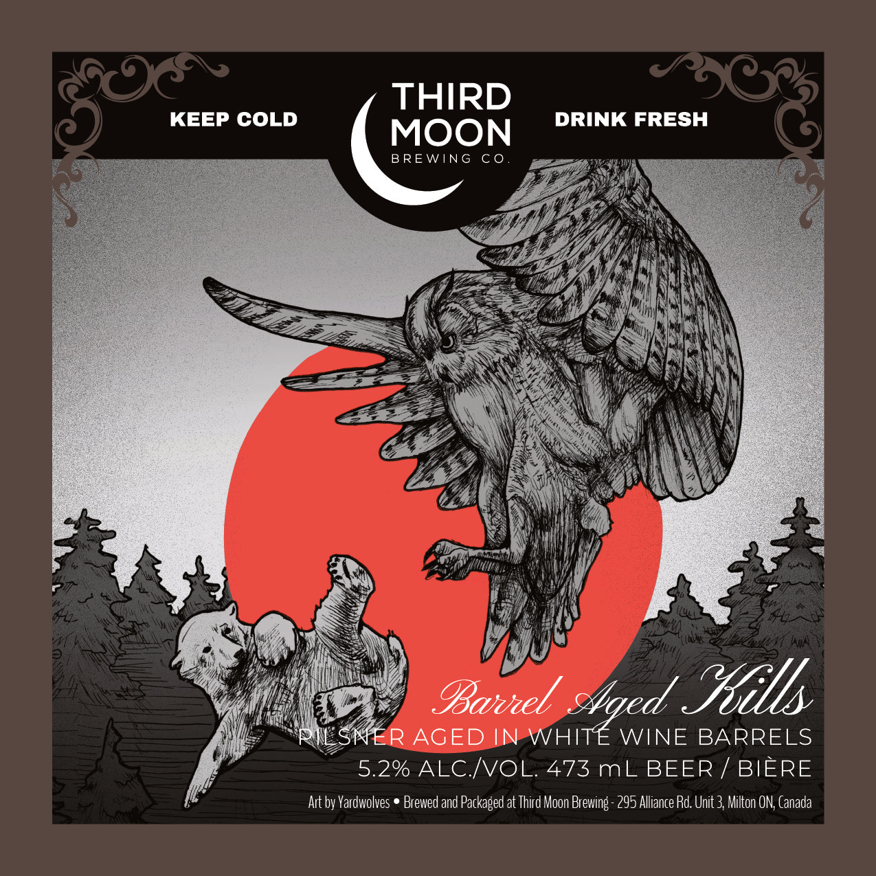 Barrel Aged Pilsner - 4-pk of "Barrel Aged Kills" 473mL cans