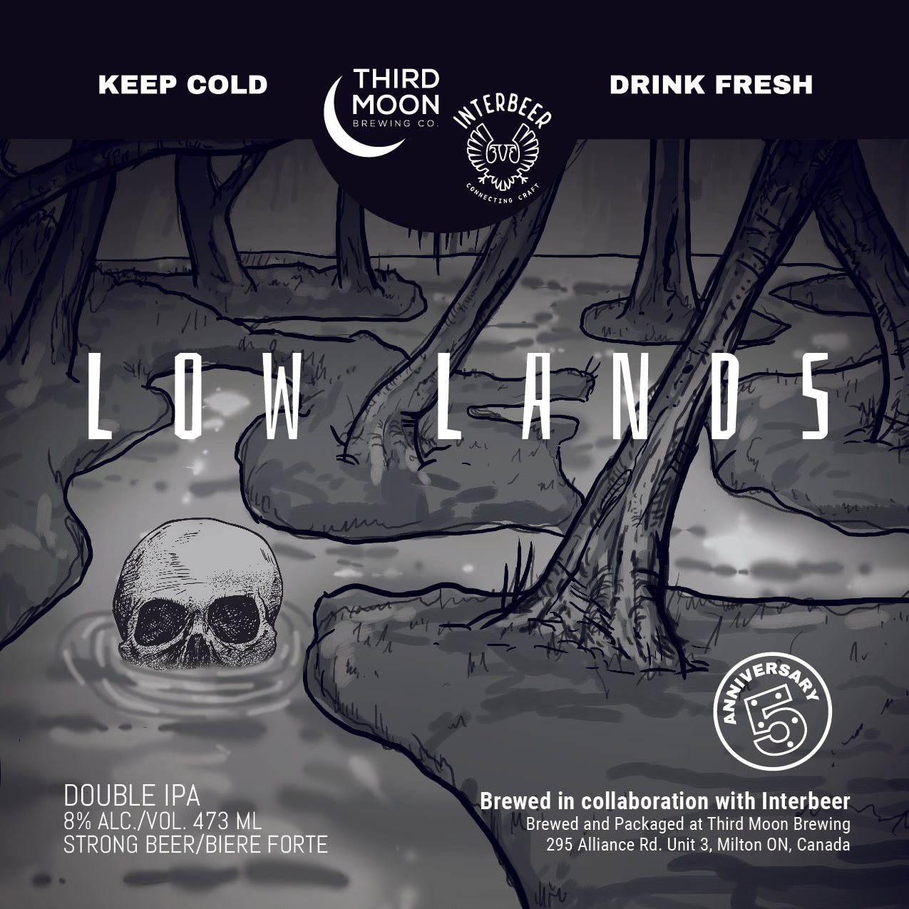 Hazy DIPA - 4-pk of "Low Lands" 473mL cans