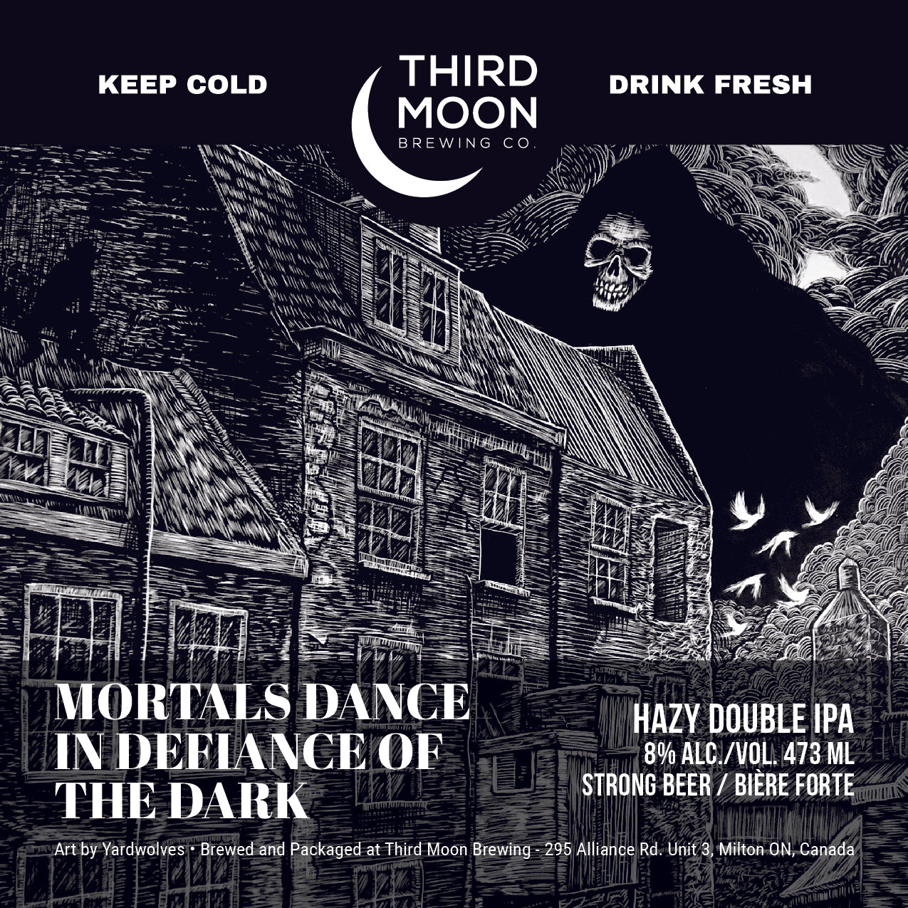 Hazy DIPA - 4-pk of "Mortals Dance In Defiance Of The Dark" 473mL cans