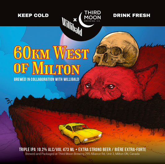 Triple IPA - 4-pk of "60km West Of Milton" tall cans