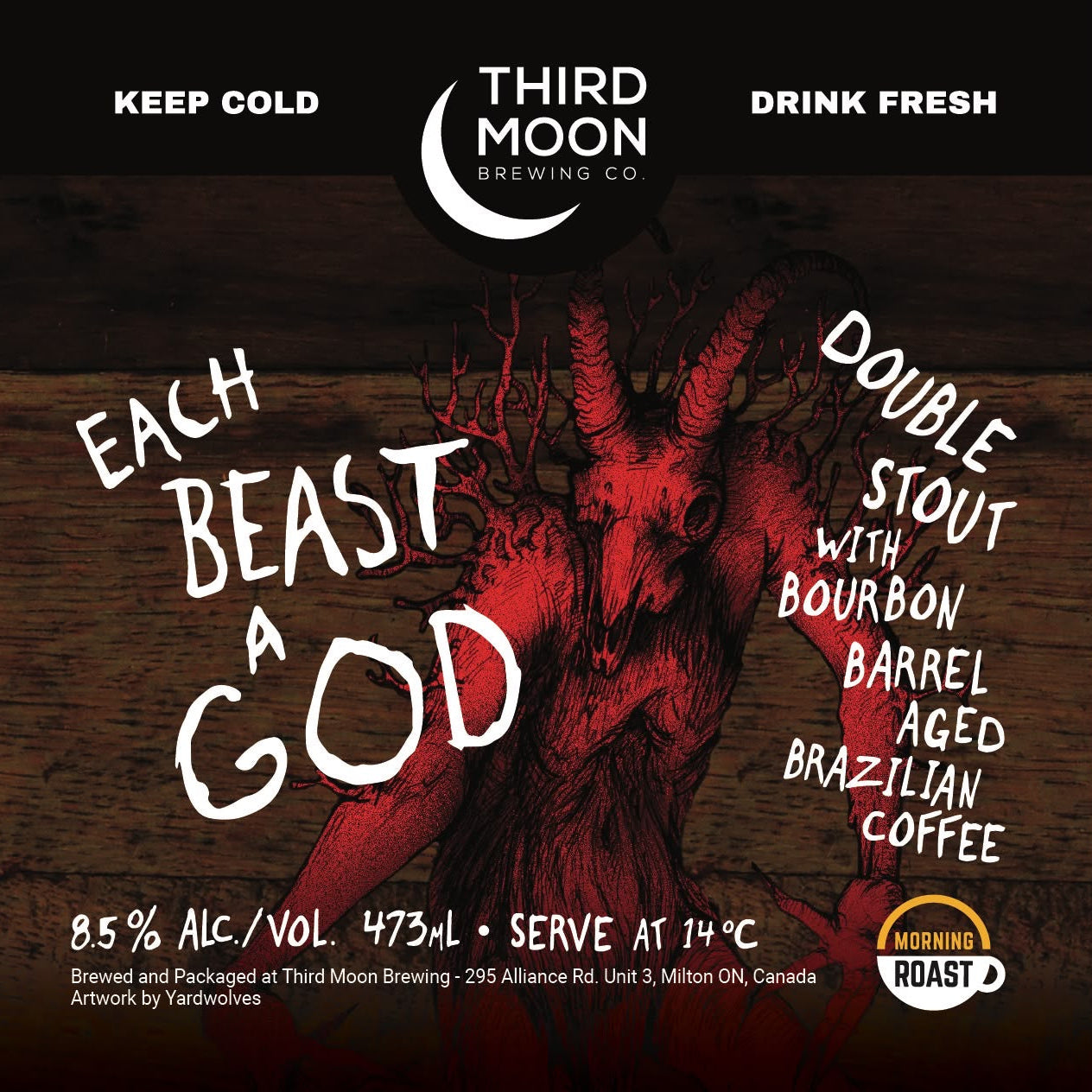 Double Coffee Stout - "Each Beast A God (Barrel Aged Brazilian)" 473mL can