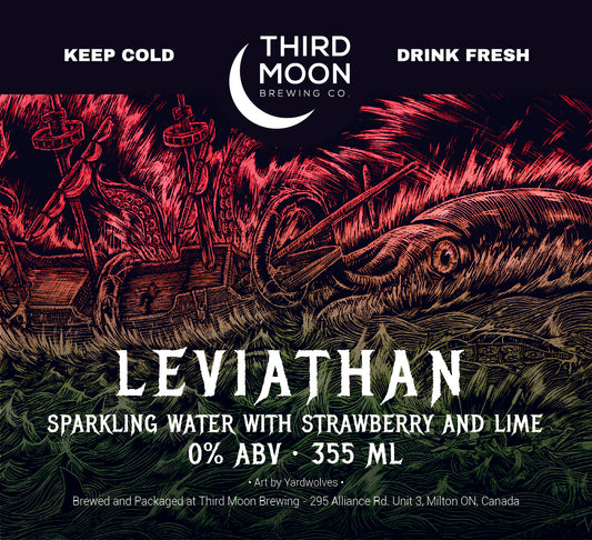 Sparkling Water - 4-pk of "Leviathan (Strawberry & Lime)" 355mL cans