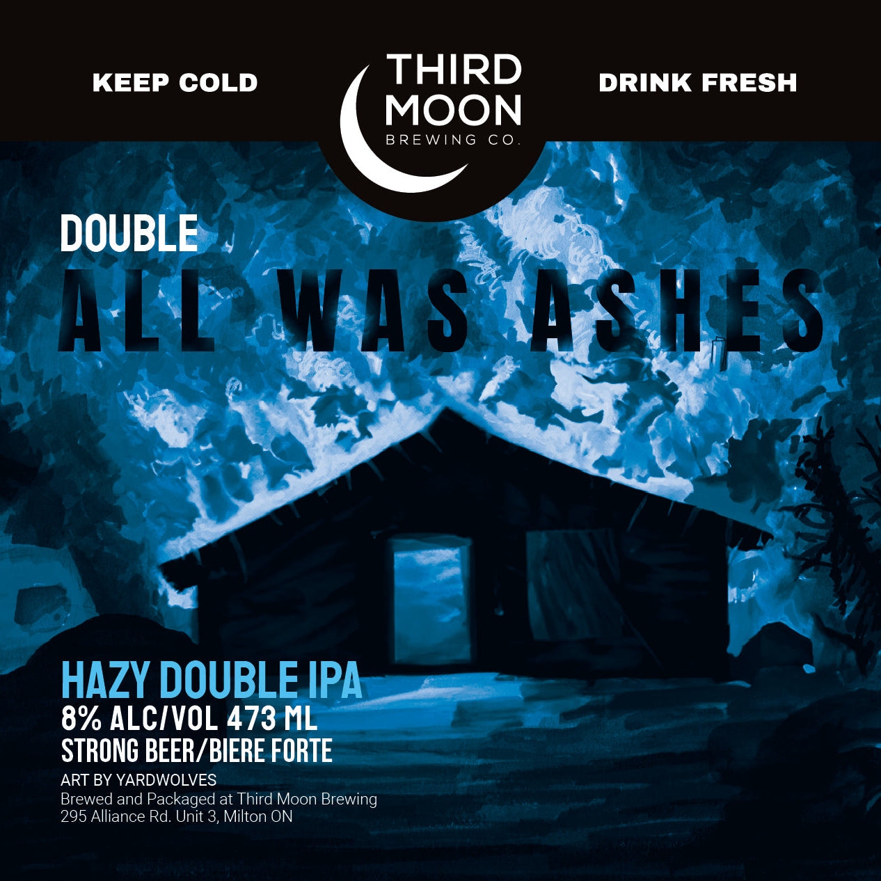 Hazy DIPA - 4-pk of "Double All Was Ashes" 473mL cans