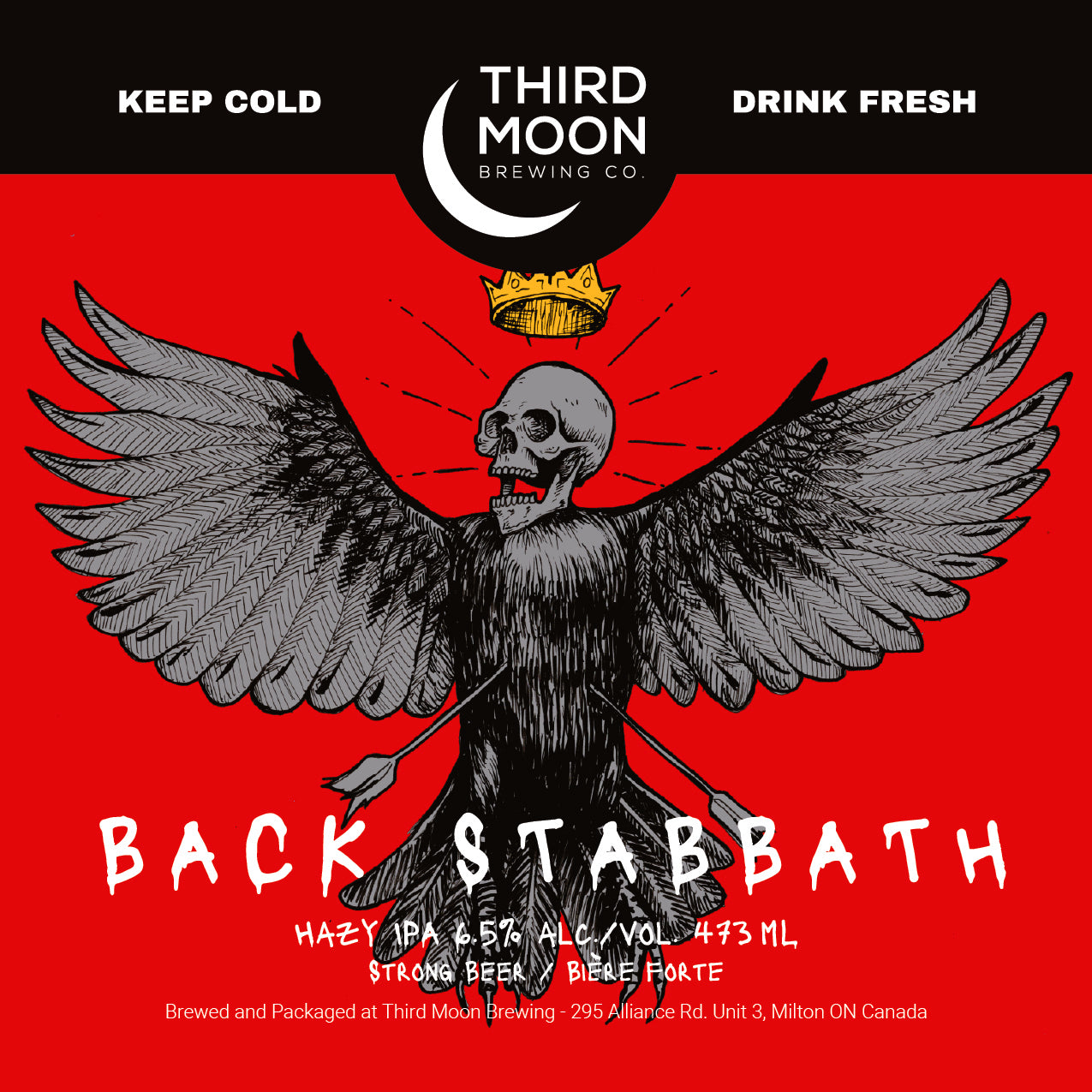 Hazy IPA - 4-pk of "Back Stabbath" 473mL cans
