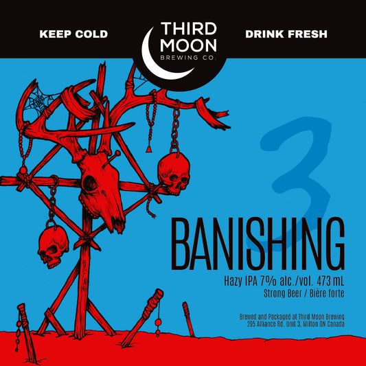DDH Hazy IPA - 4-pk of "Banishing 3" 473mL cans