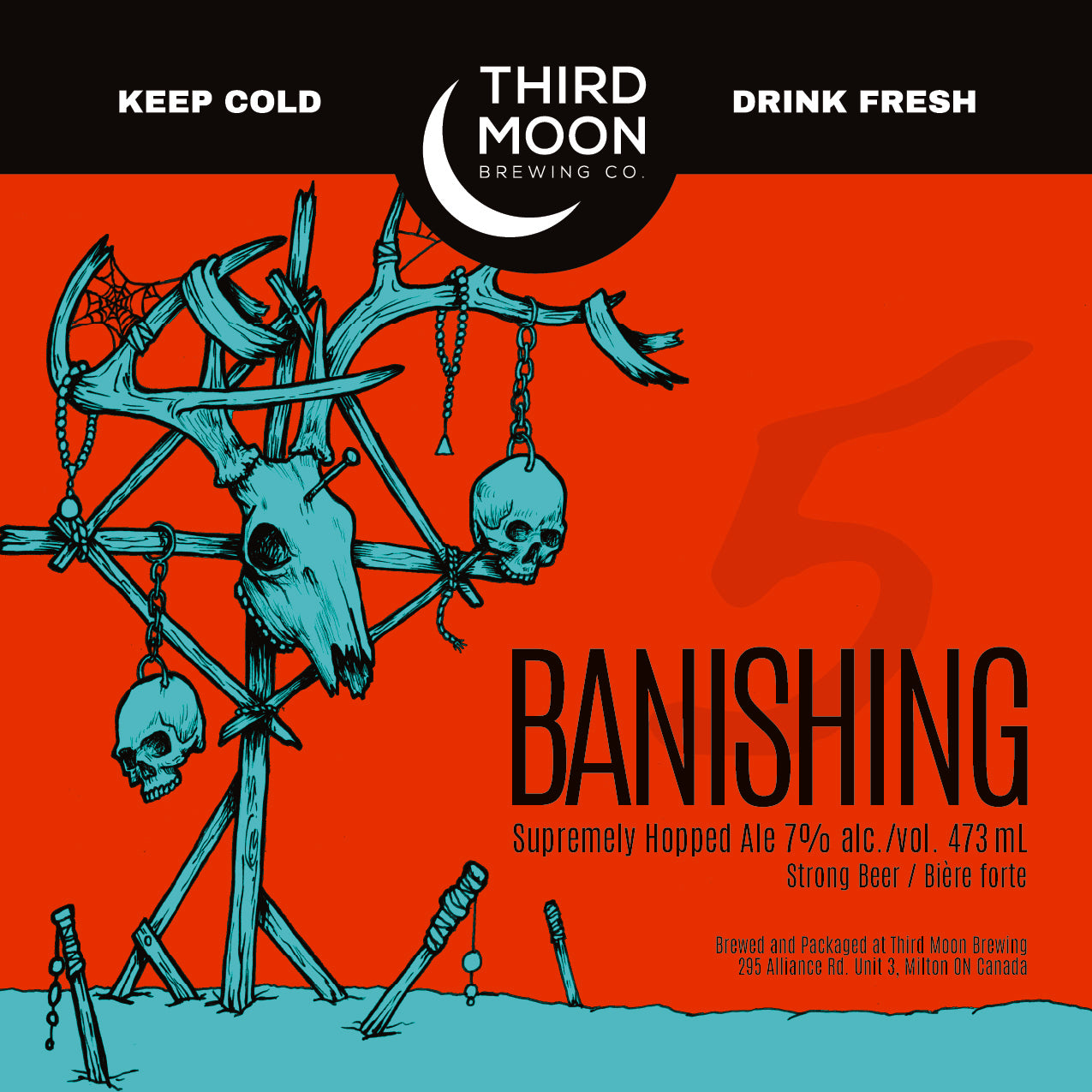 DDH Hazy IPA - 4-pk of "Banishing 5" 473mL cans
