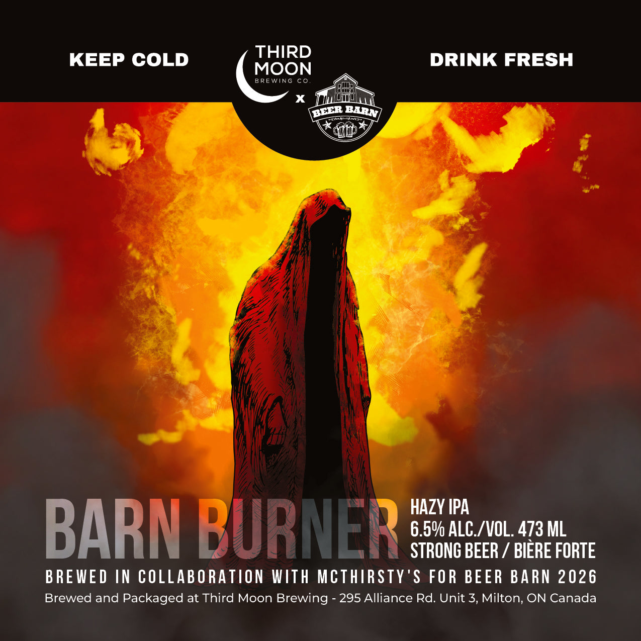 Hazy IPA - 4-pk of "Barn Burner" 473mL cans