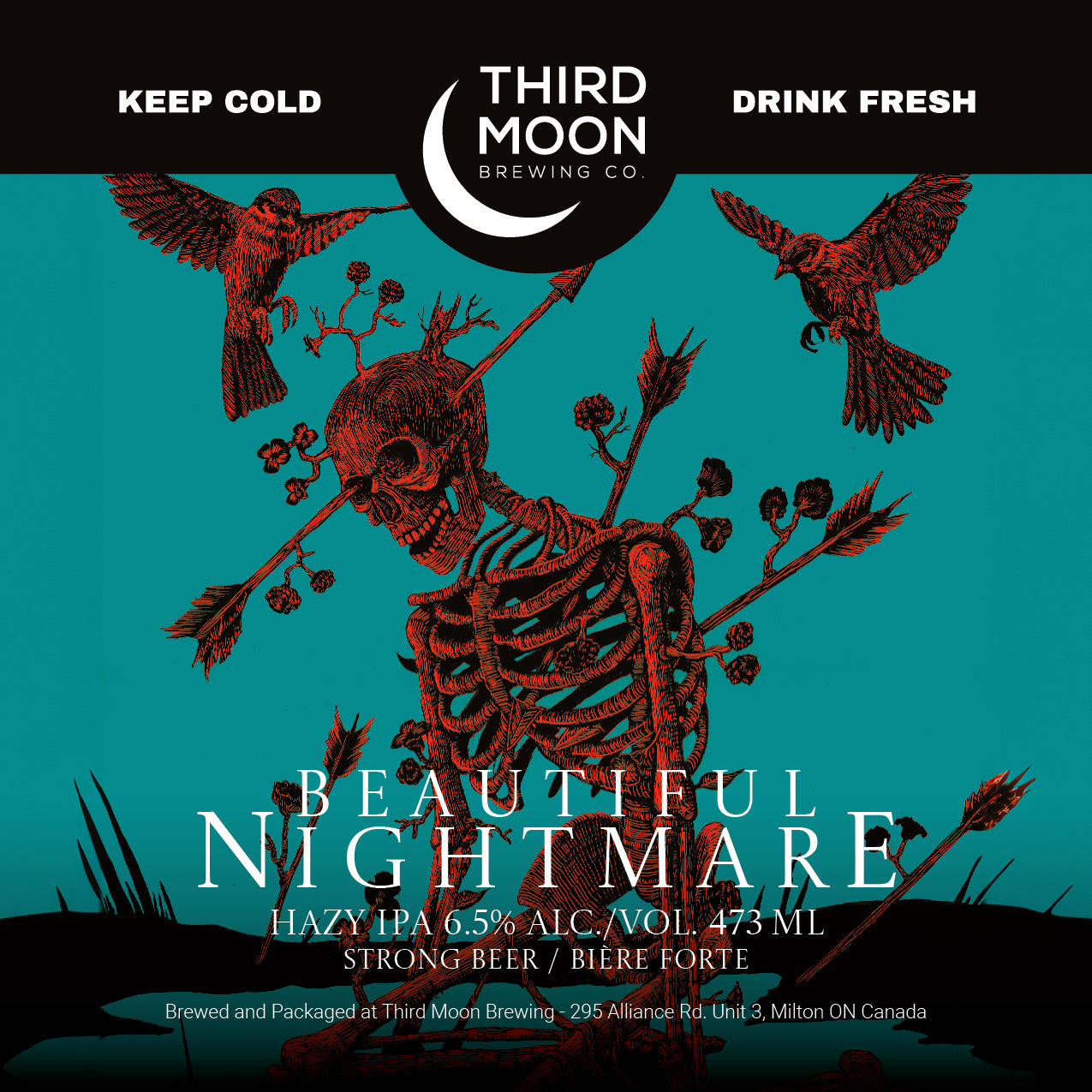 Hazy IPA - 4-pk of "Beautiful Nightmare" 473mL cans