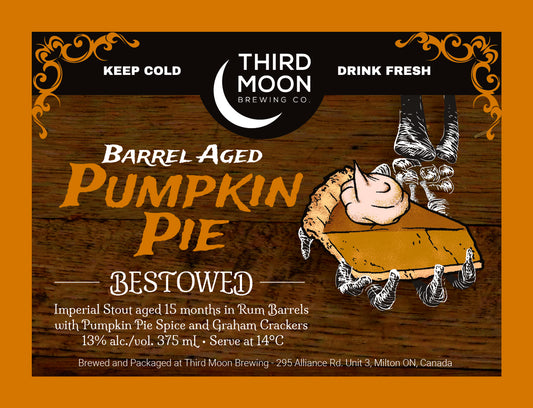 Barrel Aged Imperial Stout - "Barrel Aged Pumpkin Pie Bestowed" 375mL wax-dipped bottle