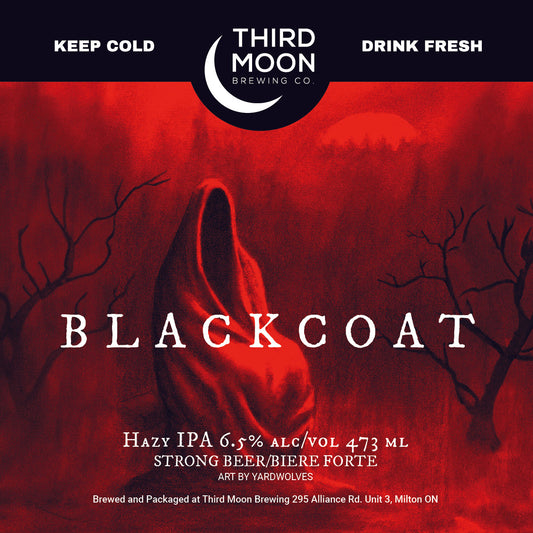 Hazy IPA - 4-pk of "Blackcoat" 473mL cans