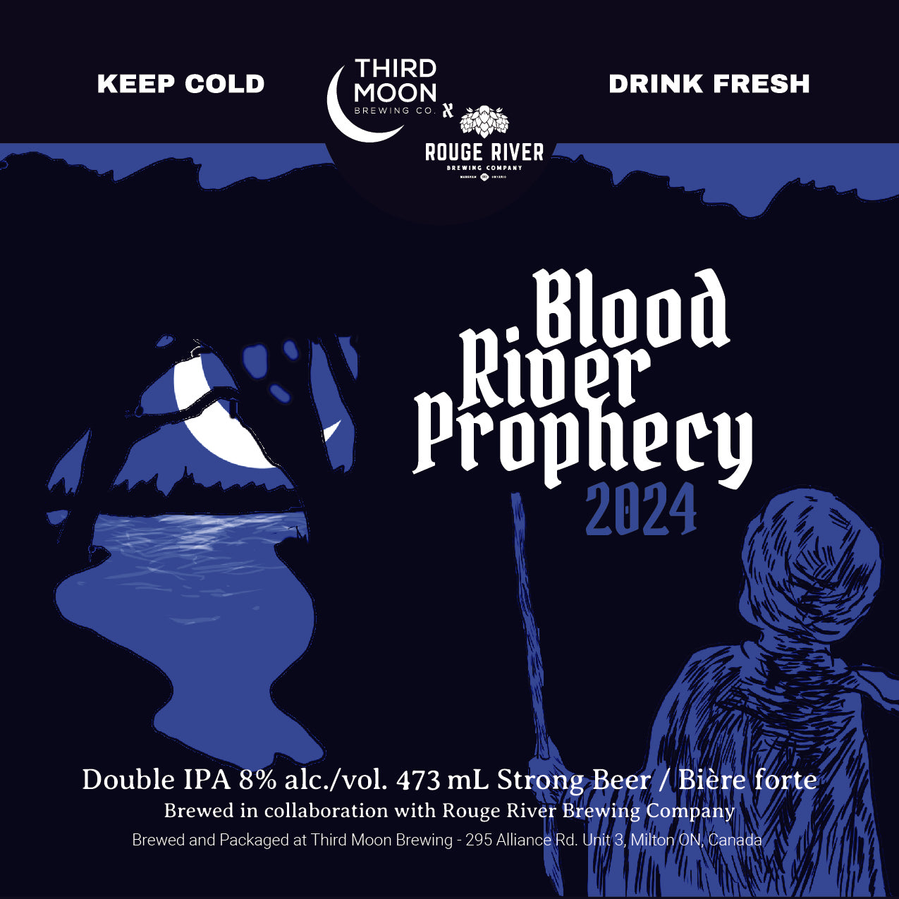 Hazy DIPA - 4-pk of "Blood River Prophecy" tall cans