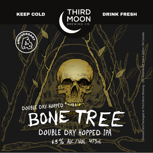 Hazy IPA - 4-pk of "4th anniversary DDH Bone Tree" tall cans