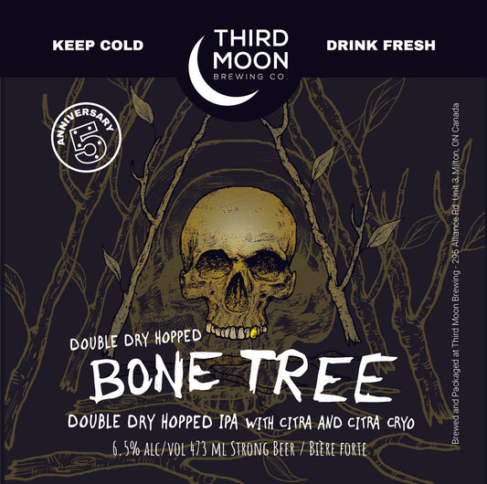 Hazy IPA - 4-pk of "5th anniversary DDH Bone Tree" 473mL cans