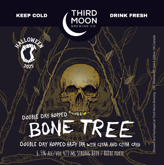 Hazy IPA - 4-pk of "DDH Bone Tree (Halloween 2025)" 473mL cans
