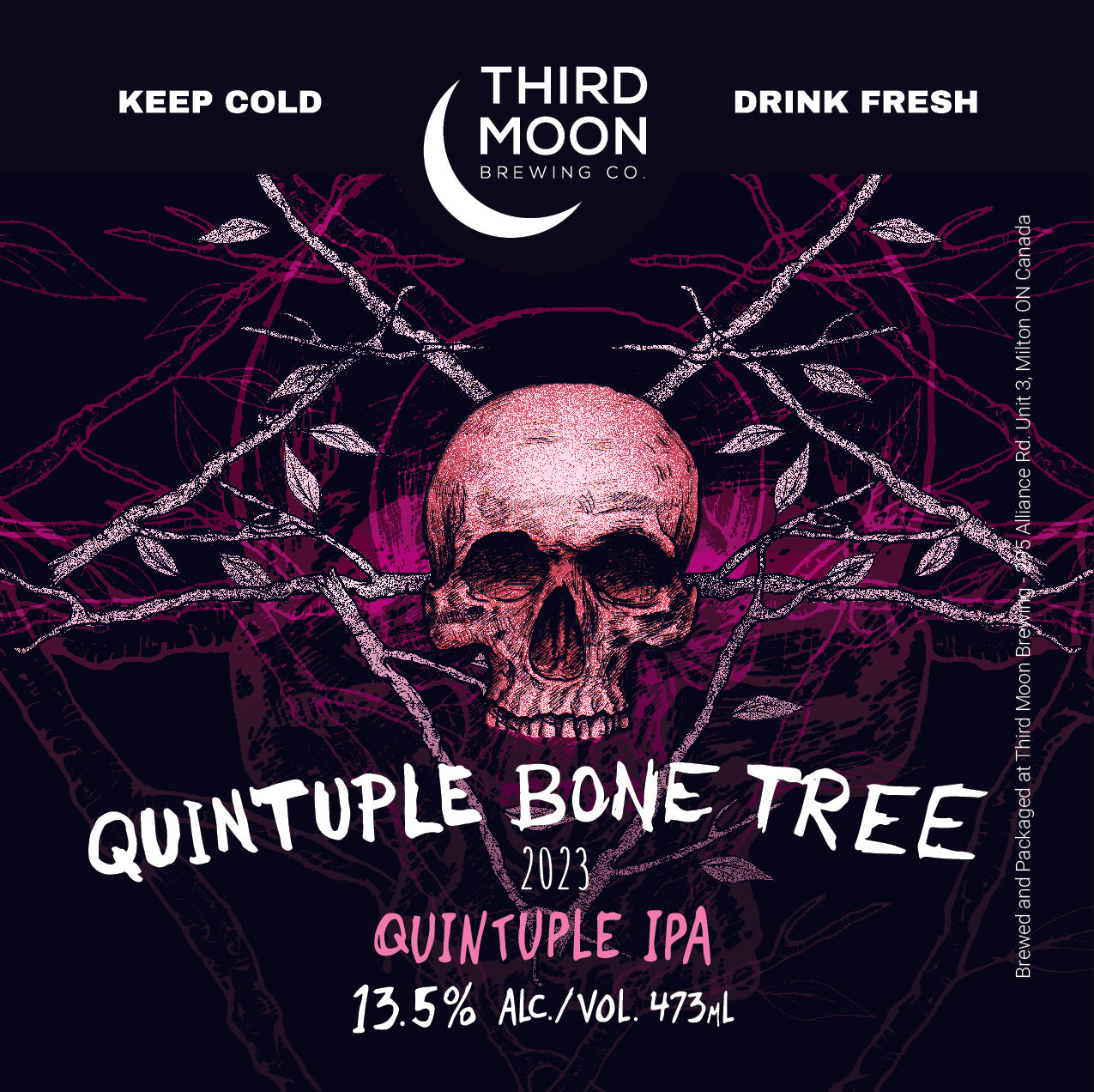 Quintuple IPA - 4-pk of "Quintuple Bone Tree" 473mL cans