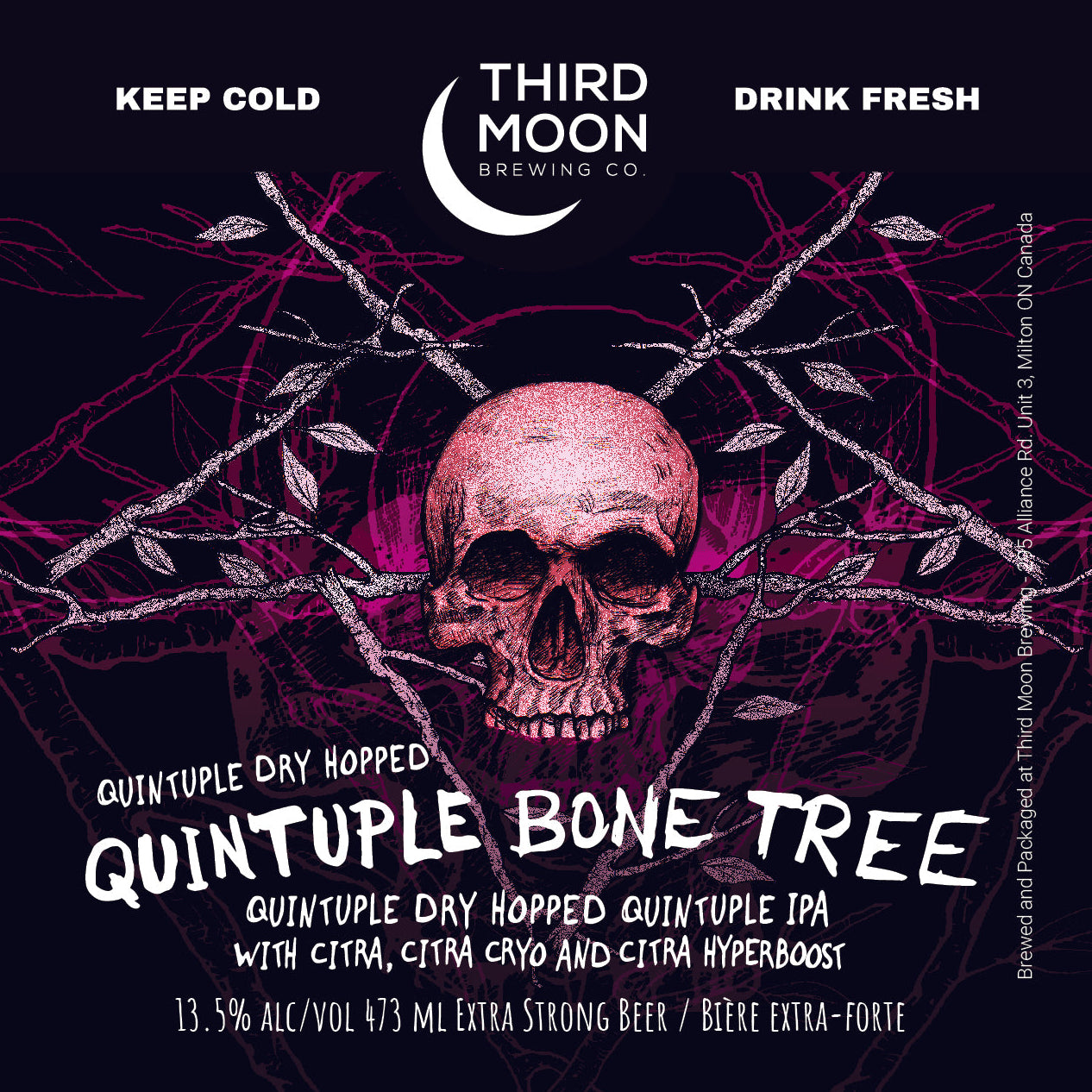 Quintuple IPA - 4-pk of "Quintuple Bone Tree" 473mL cans