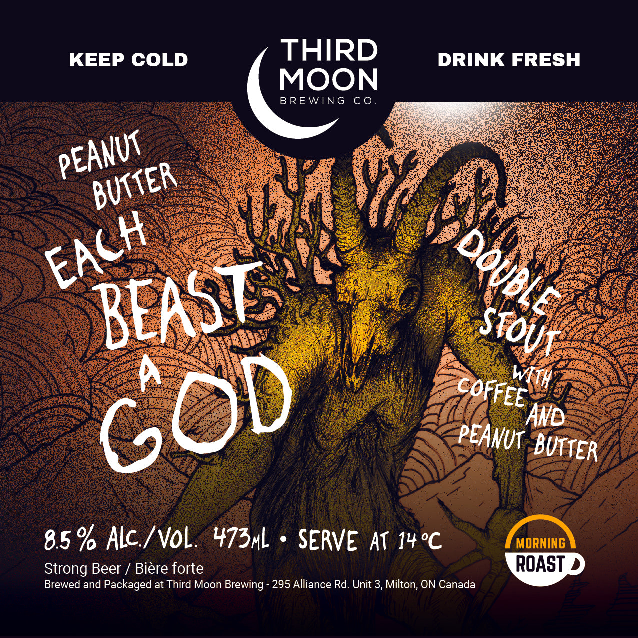 "Peanut Butter Each Beast A God" tall can