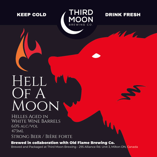 Barrel Aged Lager - 4-pk of "Hell Of A Moon" 473mL cans