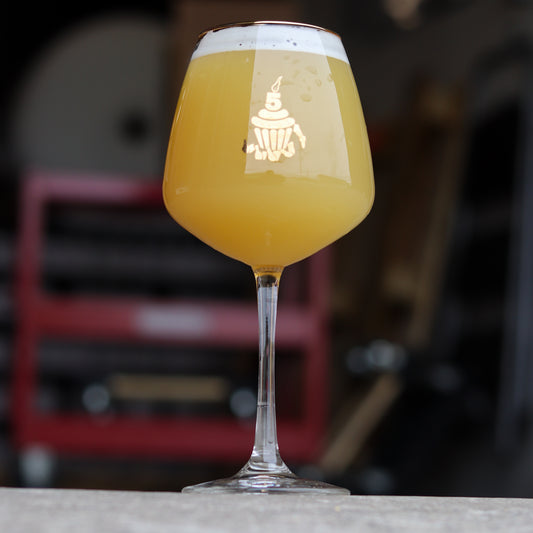 5th Anniversary Gold Stemmed Glass