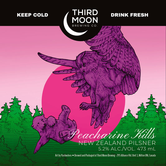New Zealand Pilsner - 4-pk of "Peacharine Kills" 473mL cans