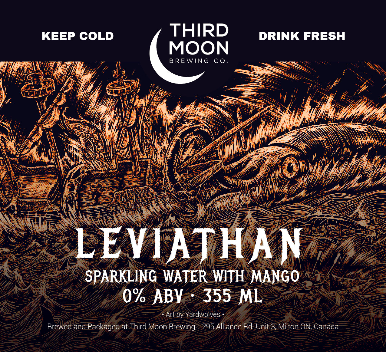 Sparkling Water - 4-pk of "Leviathan (Mango)" 355mL cans