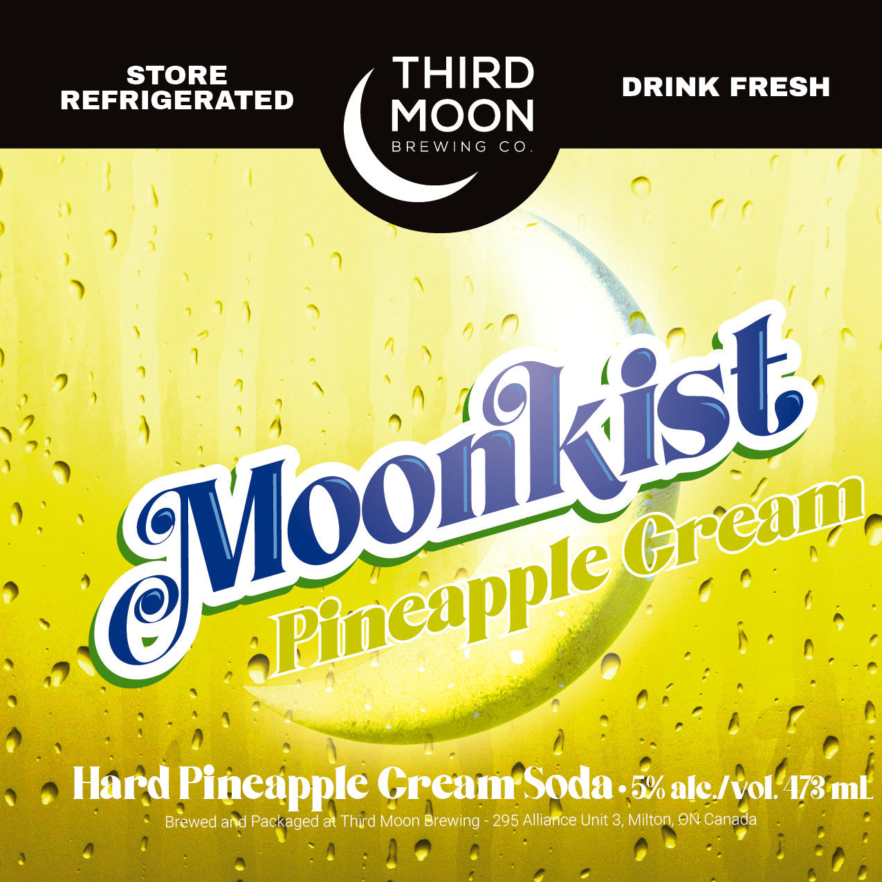 Hard Soda - "Moonkist (Pineapple Cream)" - 473mL can