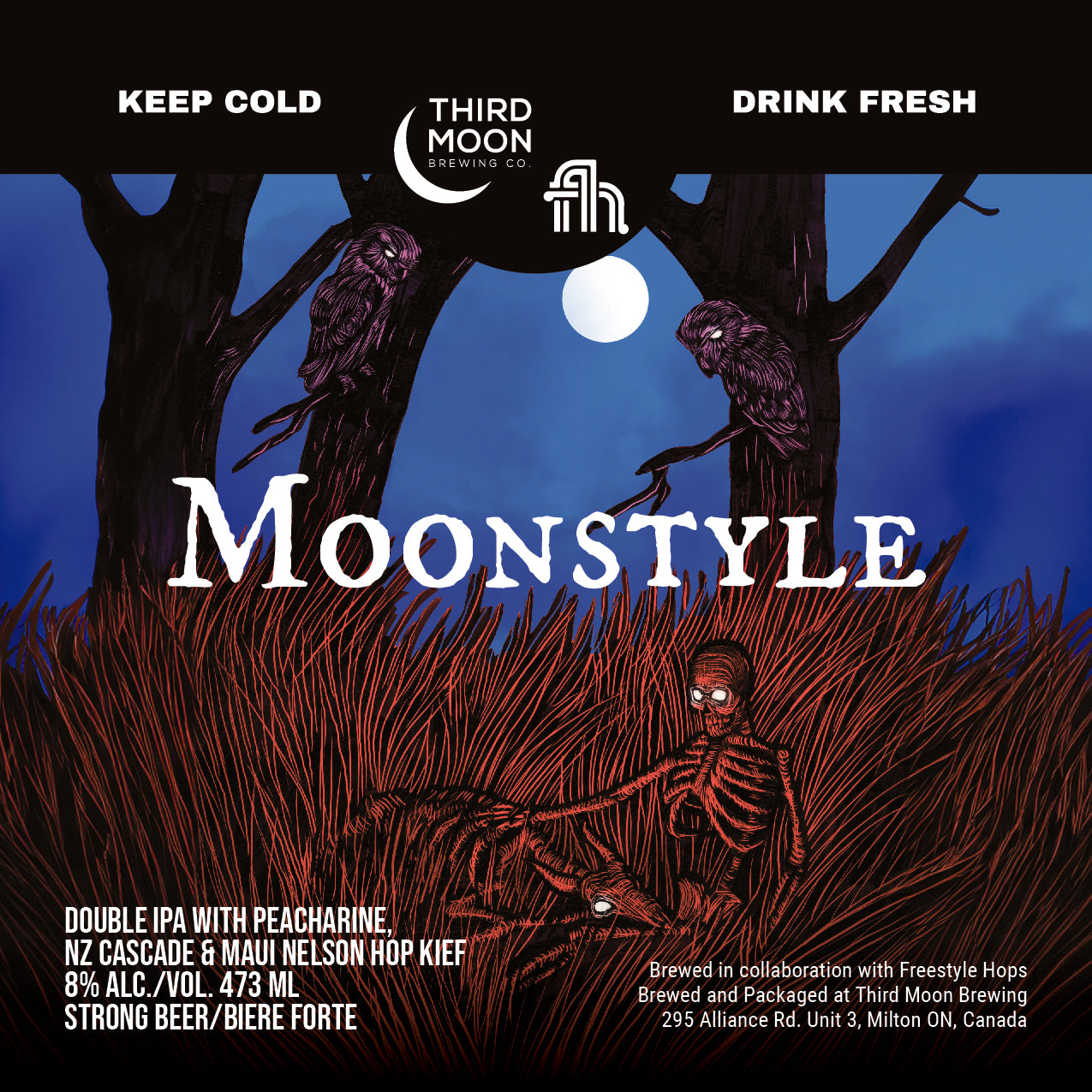 Hazy DIPA - 4-pk of "Moonstyle" 473mL cans