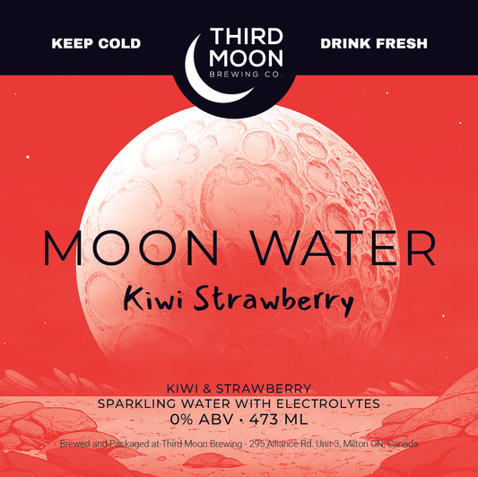 Sparkling Water - 4-pk of "Moon Water (Kiwi Strawberry)" 473mL cans