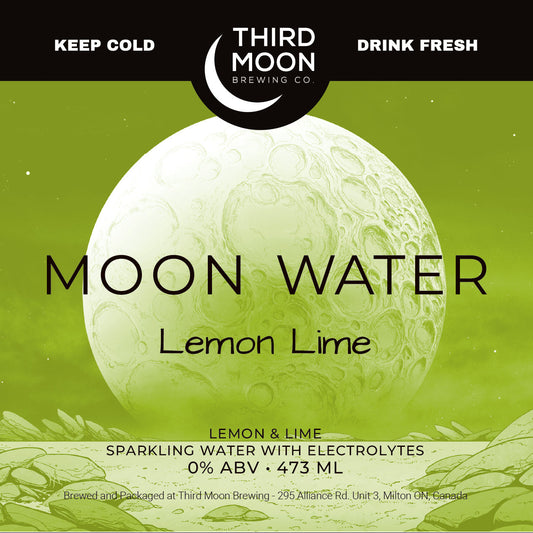 Sparkling Water - 4-pk of "Moon Water (Lemon Lime) 473mL cans