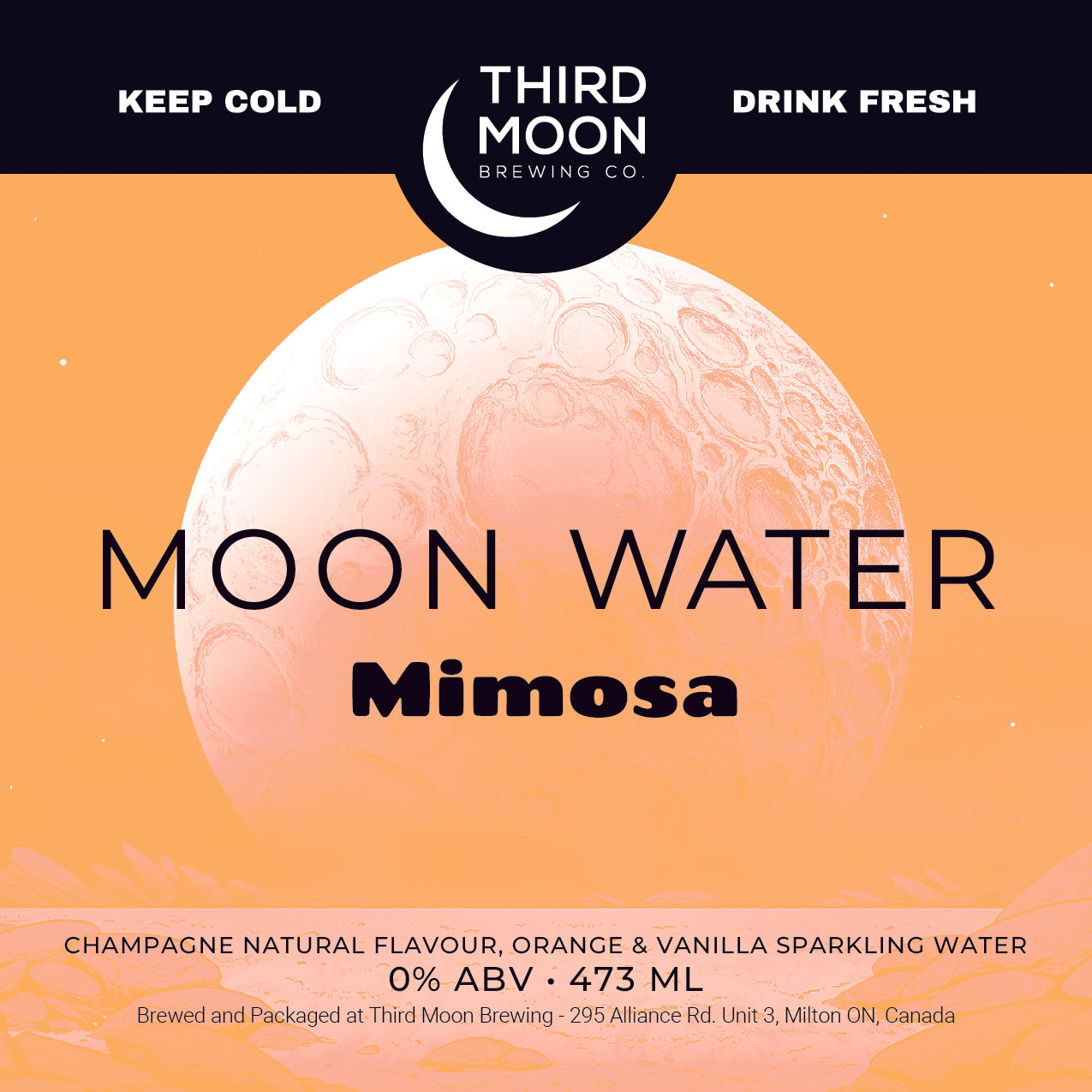 Sparkling Water - 4-pk of "Moon Water (Mimosa)" 473mL cans