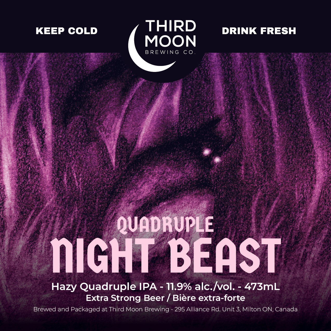 Quad IPA - 4-pk of "Quadruple Night Beast" 473mL cans