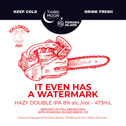 Hazy DIPA - 4-pk of "It Even Has A Watermark" 473mL cans