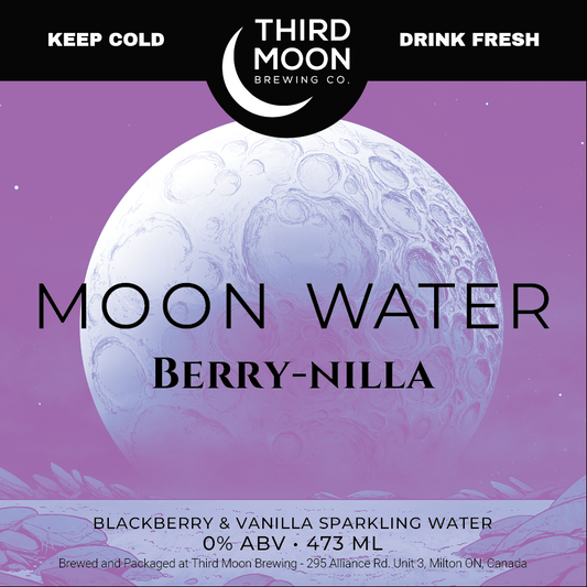 Sparkling Water - 4-pk of "Moon Water (Berry-nilla)" tall cans