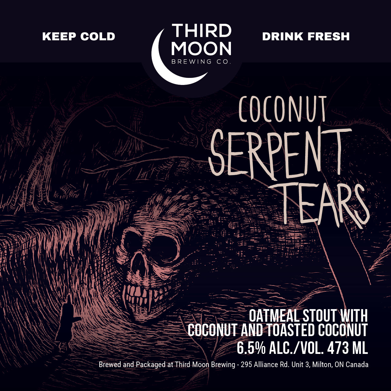Oatmeal Stout - "Coconut Serpent Tears" tall can