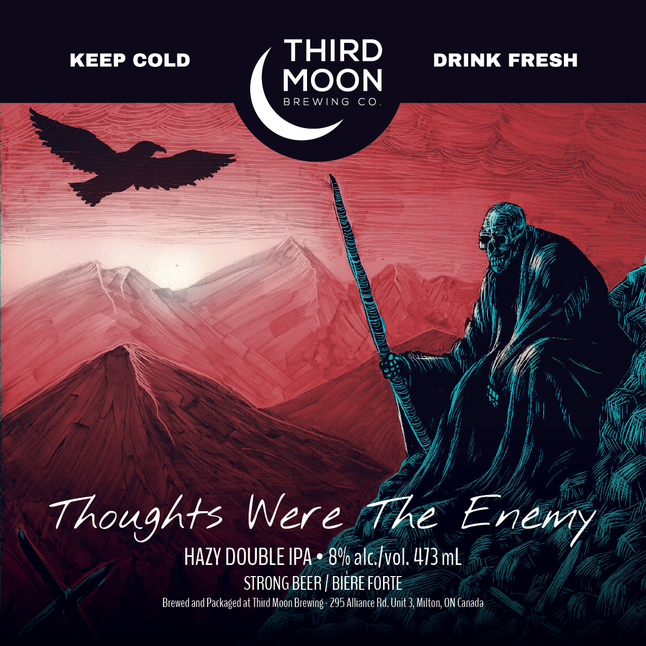Hazy DIPA - 4-pk of "Thoughts Were The Enemy" 473mL cans