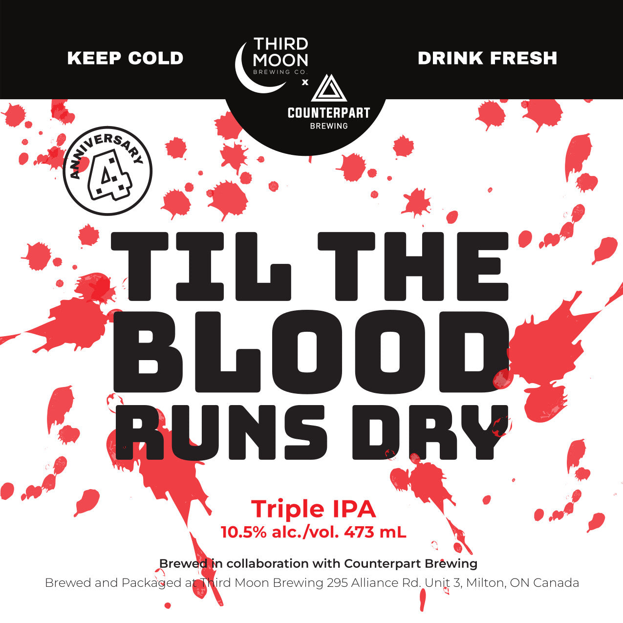 Triple IPA - 4-pk of "Til The Blood Runs Dry" tall cans