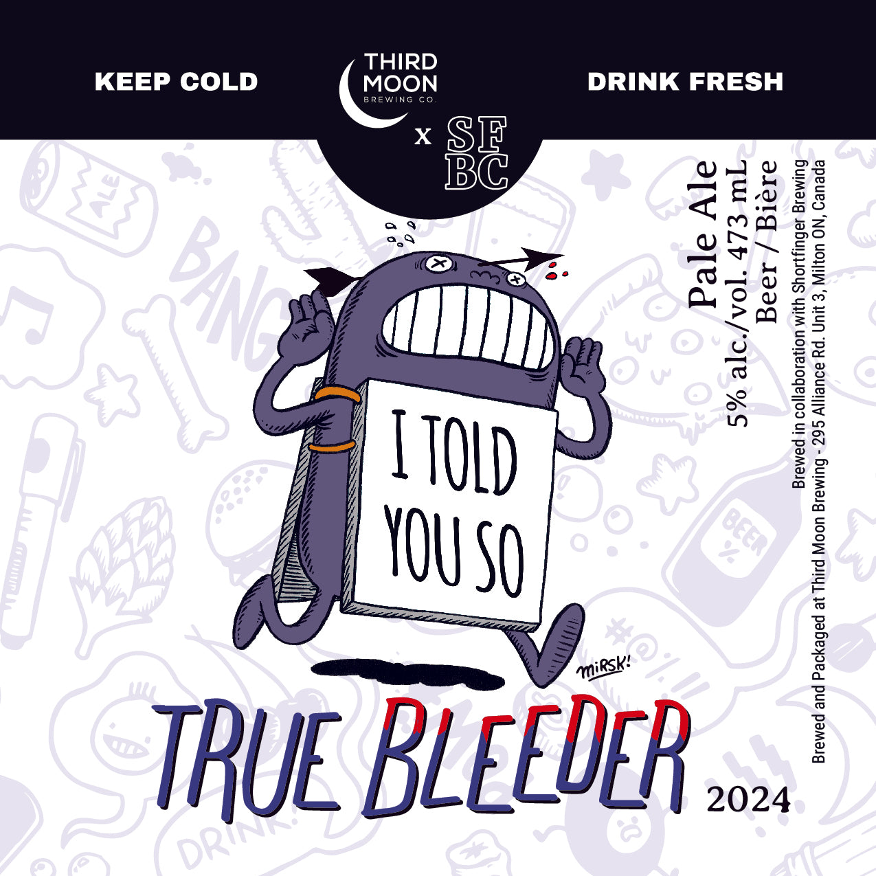 Hazy Pale Ale - 4-pk of "True Bleeder" tall cans