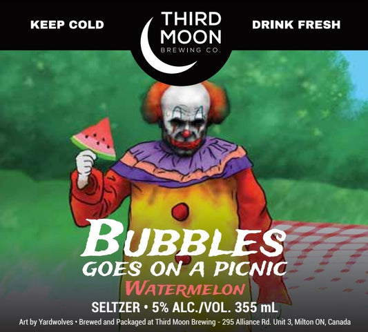Hard Seltzer - 4-pk of "Bubbles Goes on a Picnic (Watermelon)" 355mL cans