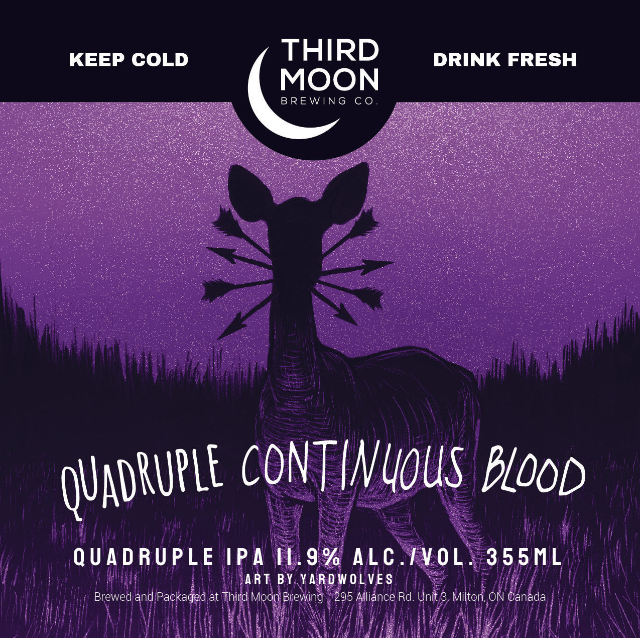 Quad IPA - 4-pk of "Quadruple Continuous Blood" 355mL cans