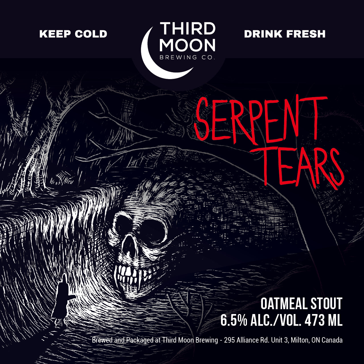 Oatmeal Stout - "Serpent Tears" tall can