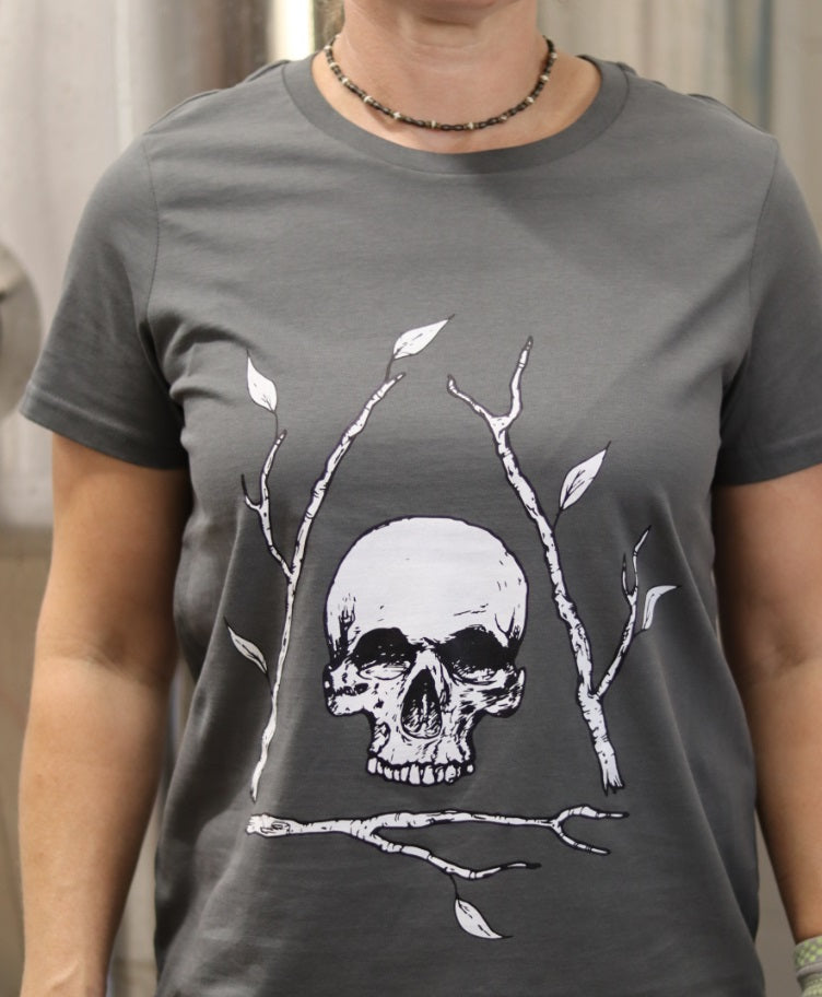 Dark Grey Bone Tree T-shirt